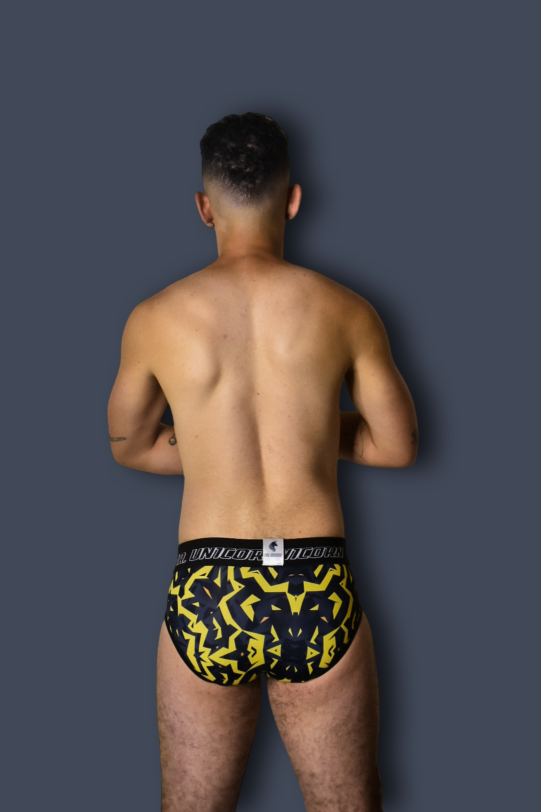Yellow Camo Mesh Brief