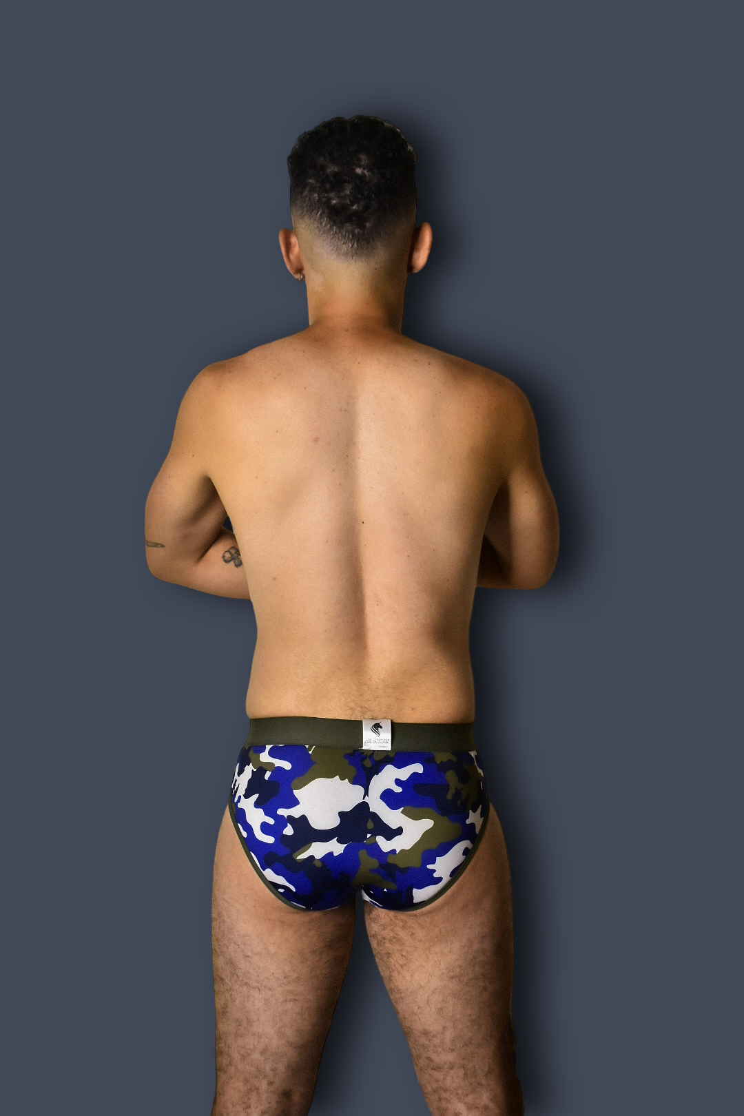 Blue and green camo Brief